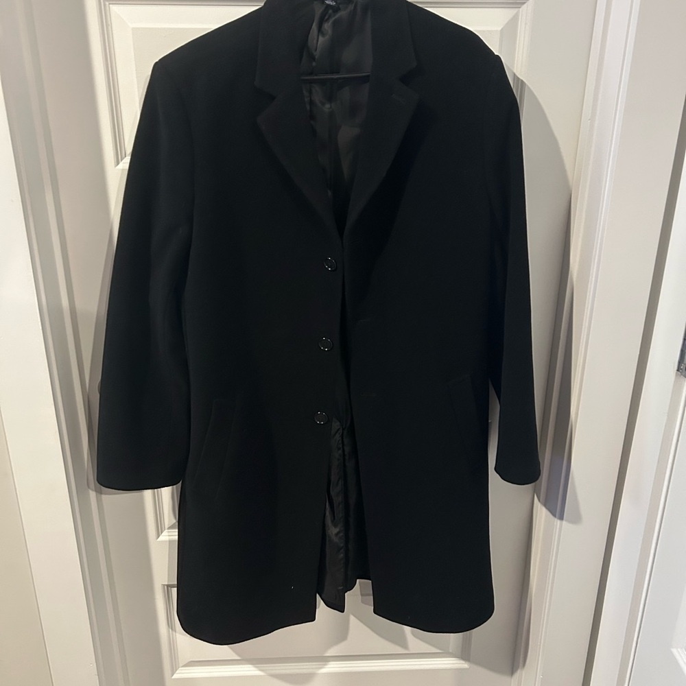 Classic Black Men’s Over-Coat Pea Coat 44L